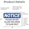 Signmission Please Do Not Allow This Door To Slam Shut, 7 in W x Rectangle, Vinyl Decal OS-2PACK-NS-D-57-L-17373 - alternate 3
